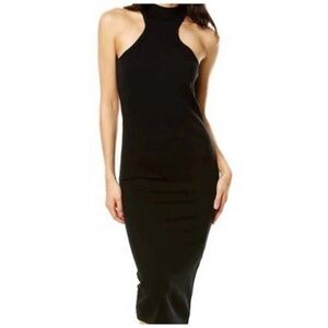 NWT 525 AMERICA REVOLVE black knitted nylon bodycon midi dress